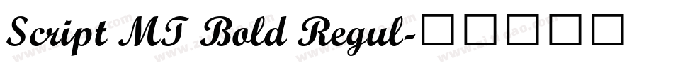 Script MT Bold Regul字体转换